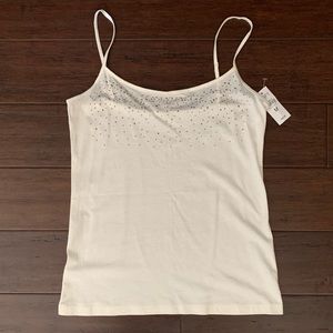 LOFT Cream Embellished Cami 💚